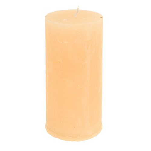 Yksiväriset kynttilät vaaleat aprikoosipilarit 50×100mm 4kpl