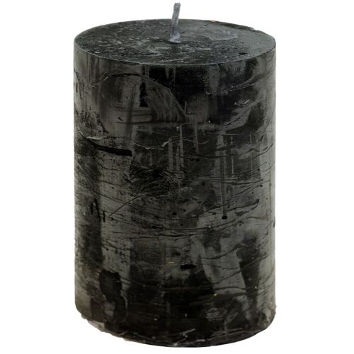 kohteita Mustat kynttilät Yksiväriset pilarikynttilät 60x80mm 4kpl