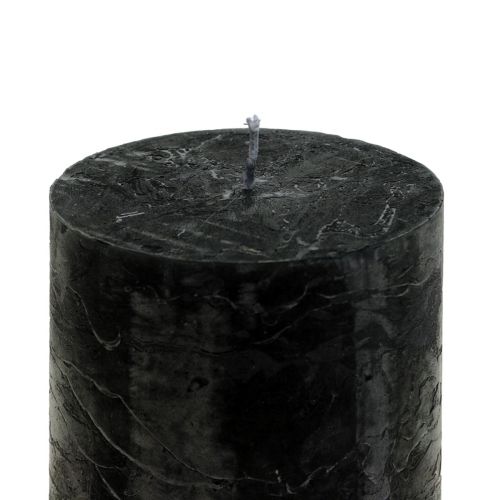 kohteita Mustat kynttilät Yksiväriset pilarikynttilät 60x80mm 4kpl