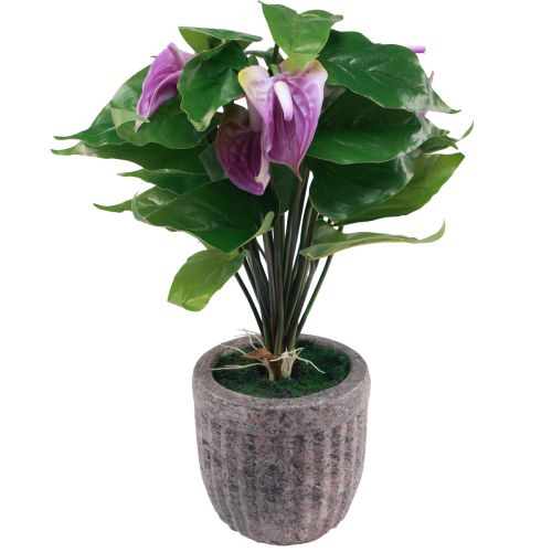 Floristik24 Tekokukat keinotekoiset anthurium tekokasvit ruukussa 41cm