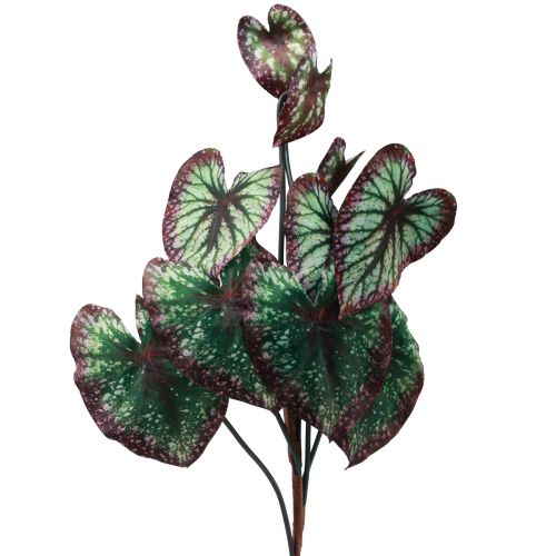 Floristik24 Begonia Keinotekoiset kasvit Lehti Begoniat Vihreä Purppura 62cm