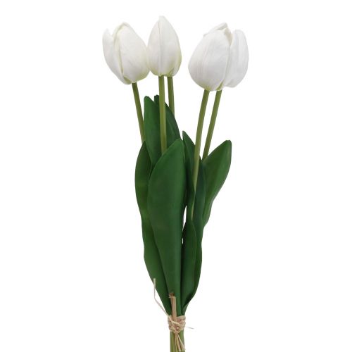 kohteita Valkoiset tulppaanit koristelu Real Touch tekokukat Kevät 49cm 5kpl