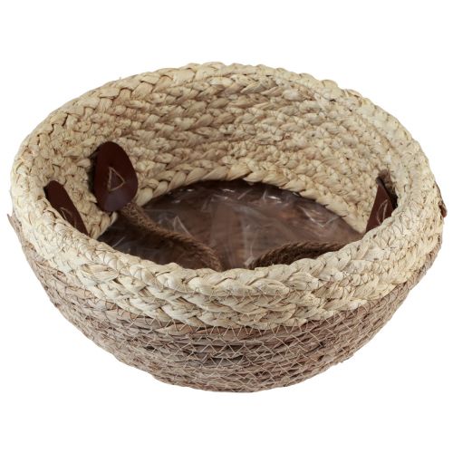 kohteita Meriruohokori kaksivärinen kori kahvoilla Ø25cm H24cm