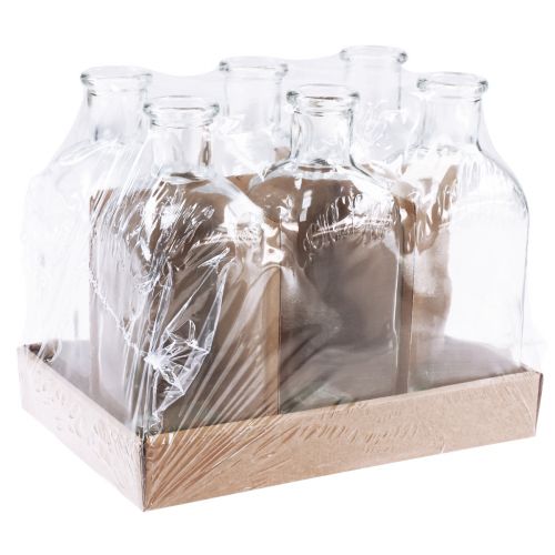 kohteita Koristepullot Neliömäiset Minimaljakot Lasi Kirkas 7x7x18cm 6kpl
