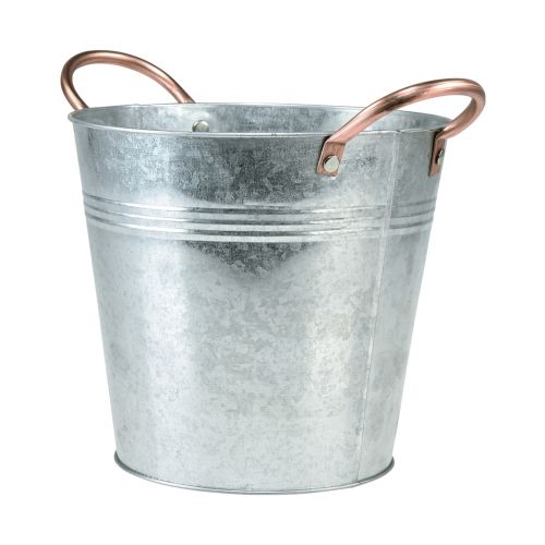 Floristik24 Kukkaruukku kahvoilla metallinen kauhanistutuskone Ø25cm H21cm