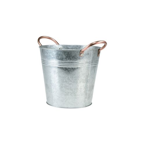 Floristik24 Minikukkaruukku kahvoilla metallinen ämpäri Ø12cm K10cm 6kpl