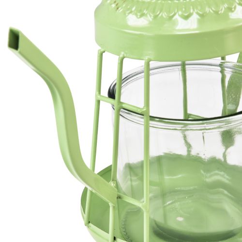 kohteita Kynttilänjalka lasilyhty teekannu vihreä Ø15cm H26cm