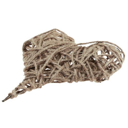 Floristik24 Koristeellinen sydänmetallinen luonnonpäällysteinen jousikoriste 20×22cm