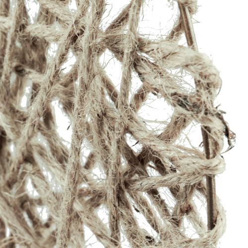 Floristik24 Koristeellinen rengasseppele päällystetty metallilla luonnonkuitukesäkoristeella Ø30cm