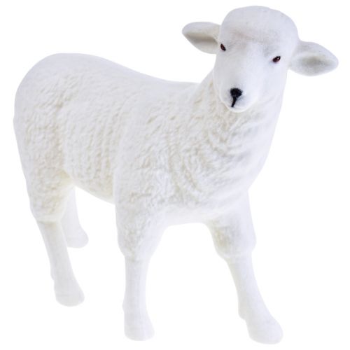 kohteita Lammas koristefiguuri pöytäkoristelu Pääsiäinen valkoinen parvi 30×28cm