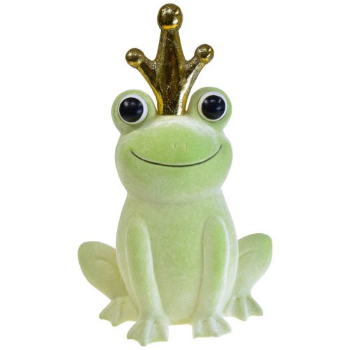 Koristesammakko, sammakkoprinssi, kevätkoristeet, sammakko kultakruunulla vaaleanvihreä 40,5cm