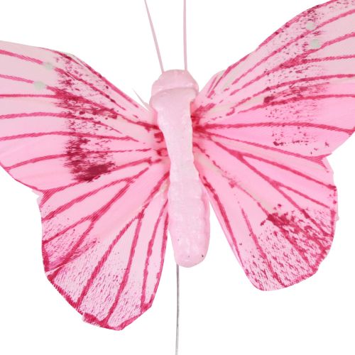 kohteita Koristeperhosia langalla värikkäät höyhenet 5,5×8cm 12 kpl