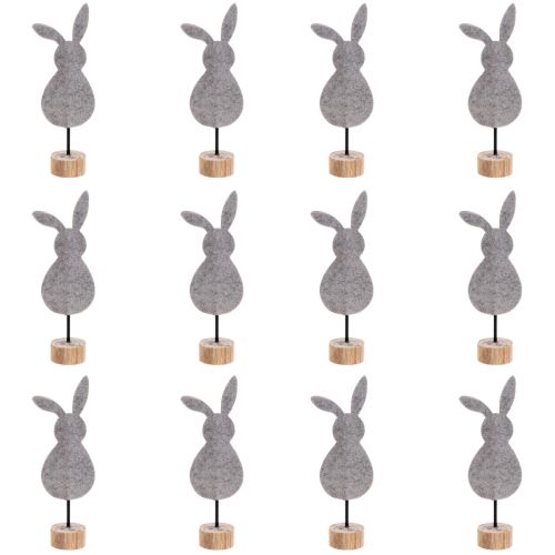 kohteita Jalustapöytäkoristelu Pääsiäispupun koristelu huopa harmaa 19cm 12 kpl