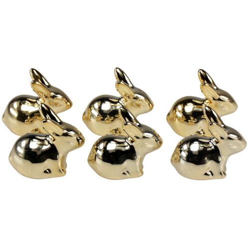 Floristik24 Pääsiäispuput kullanvärinen keraaminen istuinmetalli look 5,5cm 6kpl
