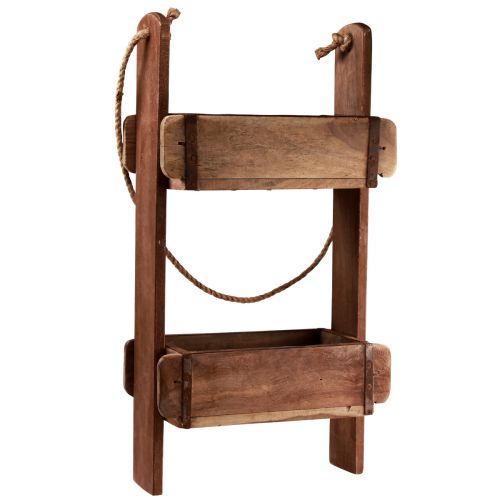 Floristik24 Tiilen muotoinen puinen istutuslaatikko puinen laatikko ripustuskori H60cm