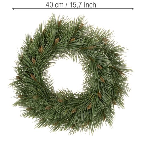 Tekoseppele männynoksista ja pienistä käpyistä, 40 cm | Floristik24.fi