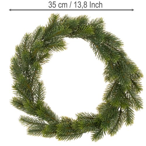 Keinotekoinen kuusenvihreä seppele oven koristeeksi, 35cm | Floristik24.fi