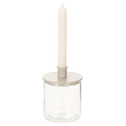 Lasinen tuikkukuppi, pyöreä, kirkas lasi, monikäyttöinen, 12 cm, 2 kpl | Floristik24.fi