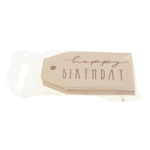 kohteita Lahjatarrat painettu paperi Happy Birthday 4×7cm 24 kpl