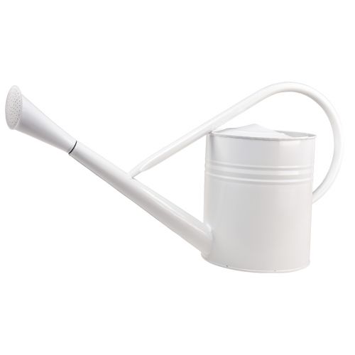 Floristik24 Koristeellinen kastelukannu metallinen koristekannu valkoinen 67cm 1 kpl