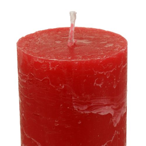 Floristik24 Punaiset kynttilät, isot, yksiväriset kynttilät, 50x300mm, 4 kpl