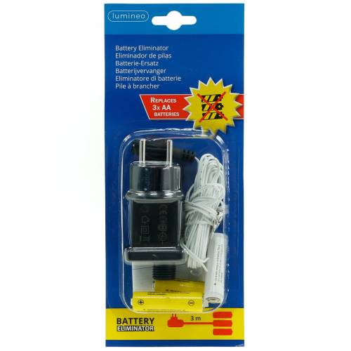 Akkusovitin valkoinen 3m 4,5V 3 x AA