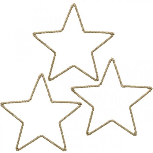kohteita Adventtikoristeet, joulukoristeen tähti, koristetähti juutti L15,5cm 8 kpl