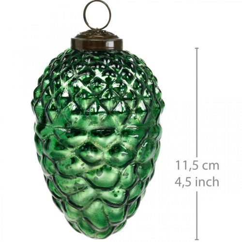 Floristik24 Adventtikoriste, koristeelliset käpyjä, syksyn hedelmät aitoa lasia, antiikkinen ilme Ø7cm H11,5cm 6kpl.