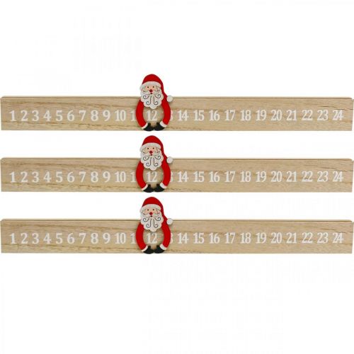 Floristik24 Adventtikalenteri puinen adventtinauha deco adventti 48,5cm 3kpl