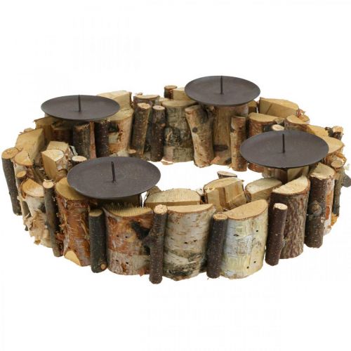 Floristik24 Adventtiseppele koivu koristelu seppele puu ja oksat Ø32cm K8cm