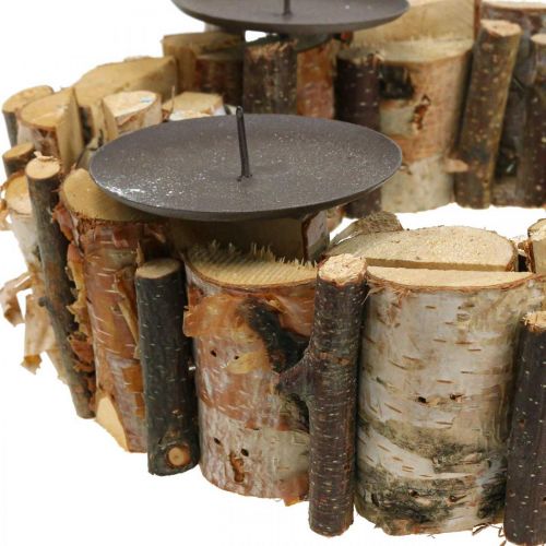 Floristik24 Adventtiseppele koivu koristelu seppele puu ja oksat Ø32cm K8cm