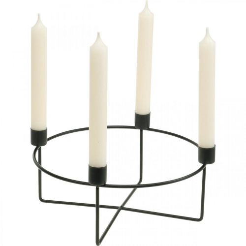 kohteita Kynttilänjalka 4 kynttilän mustaa metallia H11cm Ø24,5cm