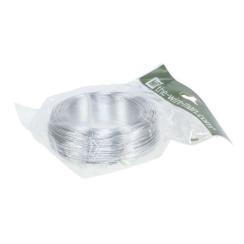 Floristik24 Alumiinilanka 1mm 500g hopeaa