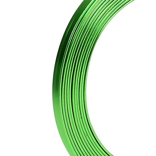 Floristik24 Alumiini litteä lanka vihreä 5mm x 1mm 2,5m