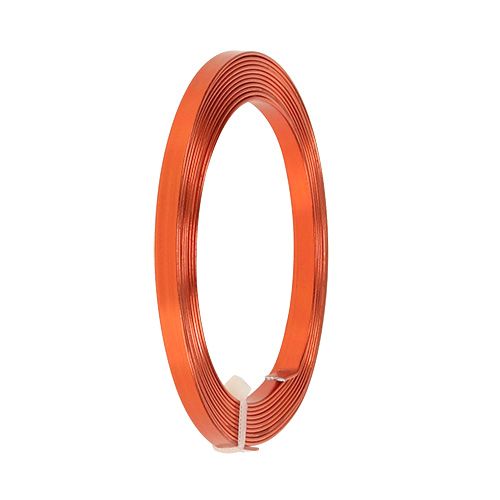 Floristik24 Alumiininen lattalanka oranssi 5mm x 1mm 2,5m