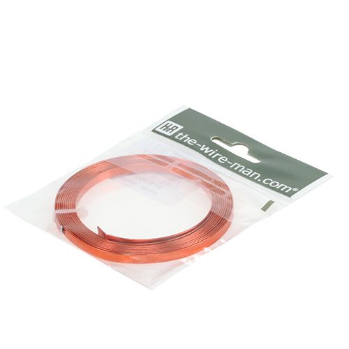 kohteita Alumiininen lattalanka oranssi 5mm x 1mm 2,5m