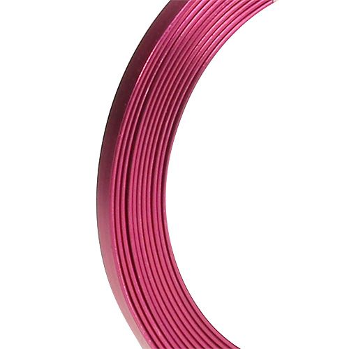 Floristik24 Alumiininen lattalanka vaaleanpunainen 5mm x 1mm 2,5m