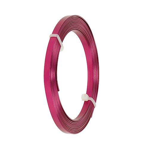 kohteita Alumiininen lattalanka vaaleanpunainen 5mm x 1mm 2,5m