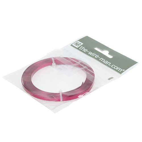kohteita Alumiininen lattalanka vaaleanpunainen 5mm x 1mm 2,5m