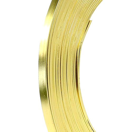 Floristik24 Alumiininen litteä lanka kultaa 5mm 10m