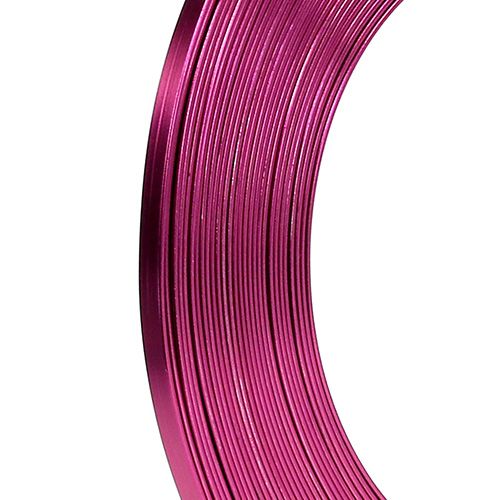 Alumiininen litteä lanka pinkki 5mm 10m