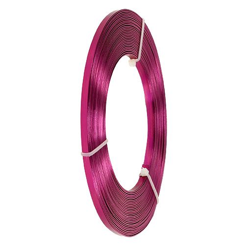Alumiininen litteä lanka pinkki 5mm 10m
