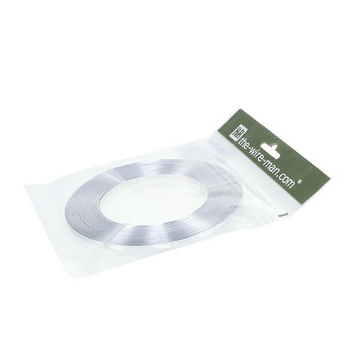 kohteita Alumiininen litteä lanka hopea 5mm x 1mm 10m