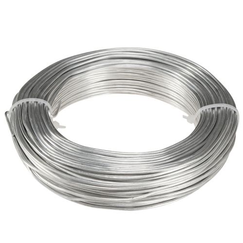 kohteita Alumiinilanka hopeanvärisessä metallilangassa 2mm 500g
