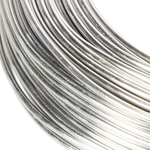 Alumiinilanka, hopea, 3 mm, askartelulanka luoviin projekteihin, 1 kg | Floristik24.fi