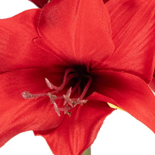 Keinotekoinen punainen amarylliskukka varrella, kukkakoriste jouluksi, 50 cm | Floristik24.fi