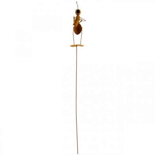 Floristik24 Koristeellinen pistoke muurahainen, sängyn koristelu, muurahainen kastelukannulla, kukka pistoke ruostumatonta terästä