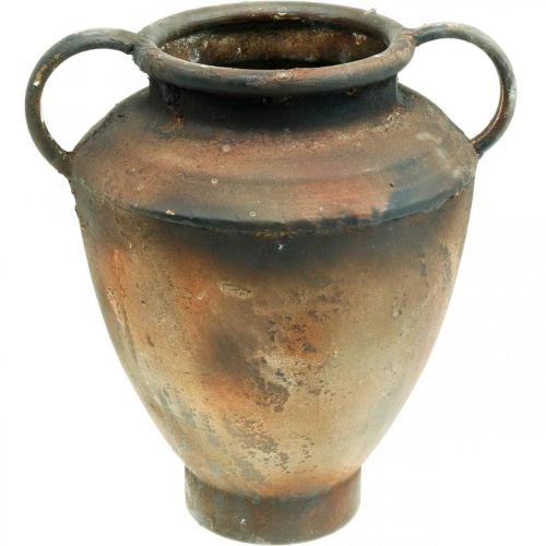 Floristik24 Amphora antiikki look istutusmaljakko metalliseen puutarhakoristeeseen H29cm
