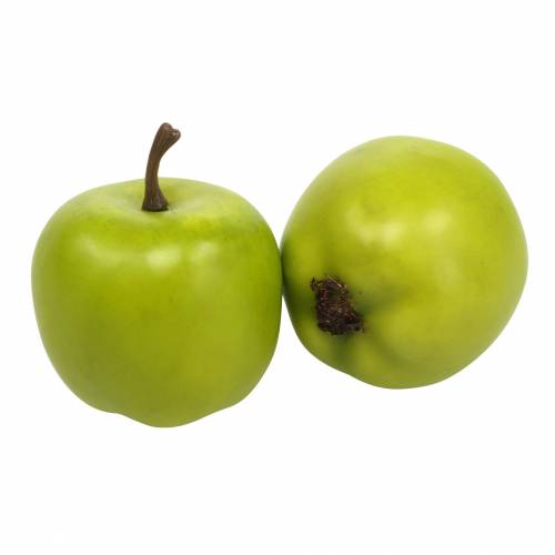 Koristeelliset mini-omenat vihreänkeltainen keinotekoinen H4.3cm Ø3.6cm 24kpl