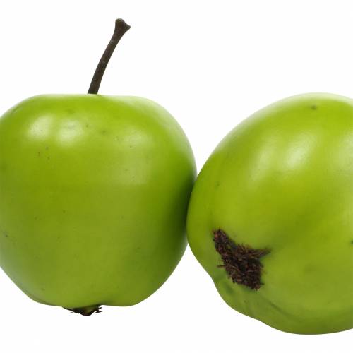 Koristeellinen hedelmä mini-omena keinotekoinen vihreä 4,5 cm 24kpl